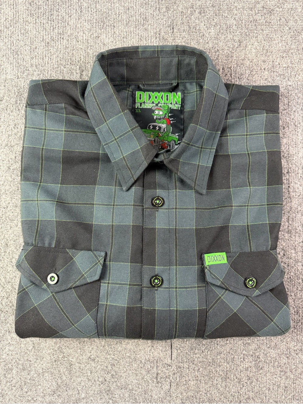Dixxon Flannel Company Adrenaline Mens Long Sleeve Plaid Flannel Shirt Size XL